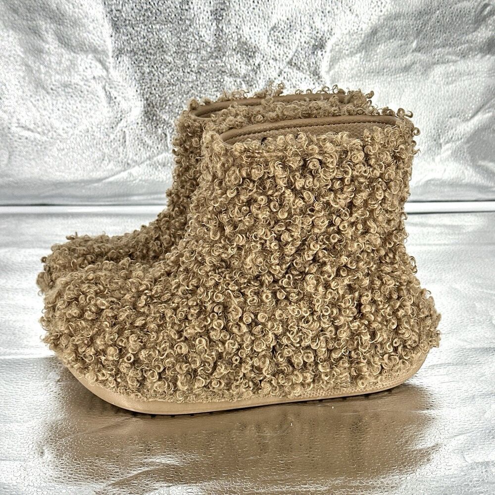 CROCS CRUSH DOODLE FUR Pull On Winter Ankle Boots Womens Size 8 Mens 6 - Picture 4 of 11